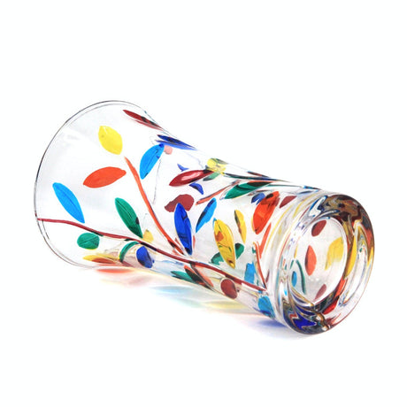 Large Multicolor Flowervine Murano Glass Vase