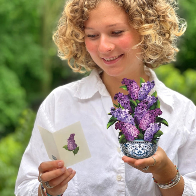 Mini Garden Lilacs Pop-Up Greeting Card