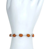 Cognac Amber Flower Bracelet