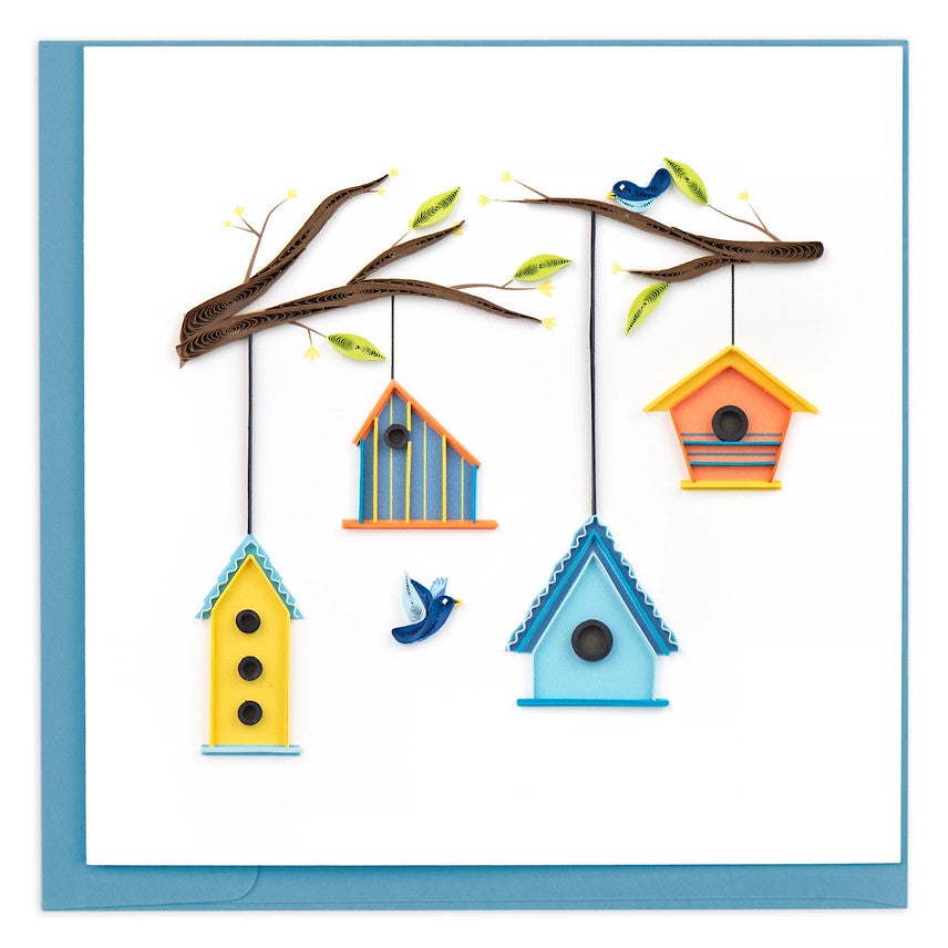 Birdhouse Tree Quilling Card