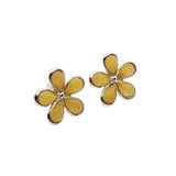 Butterscotch Amber Flower Earrings