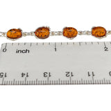 Cognac Amber Flower Bracelet
