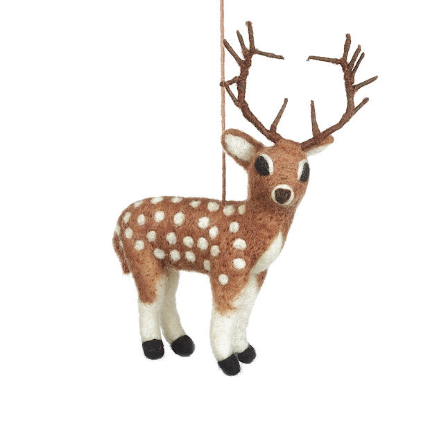 Felted Stag Ornament
