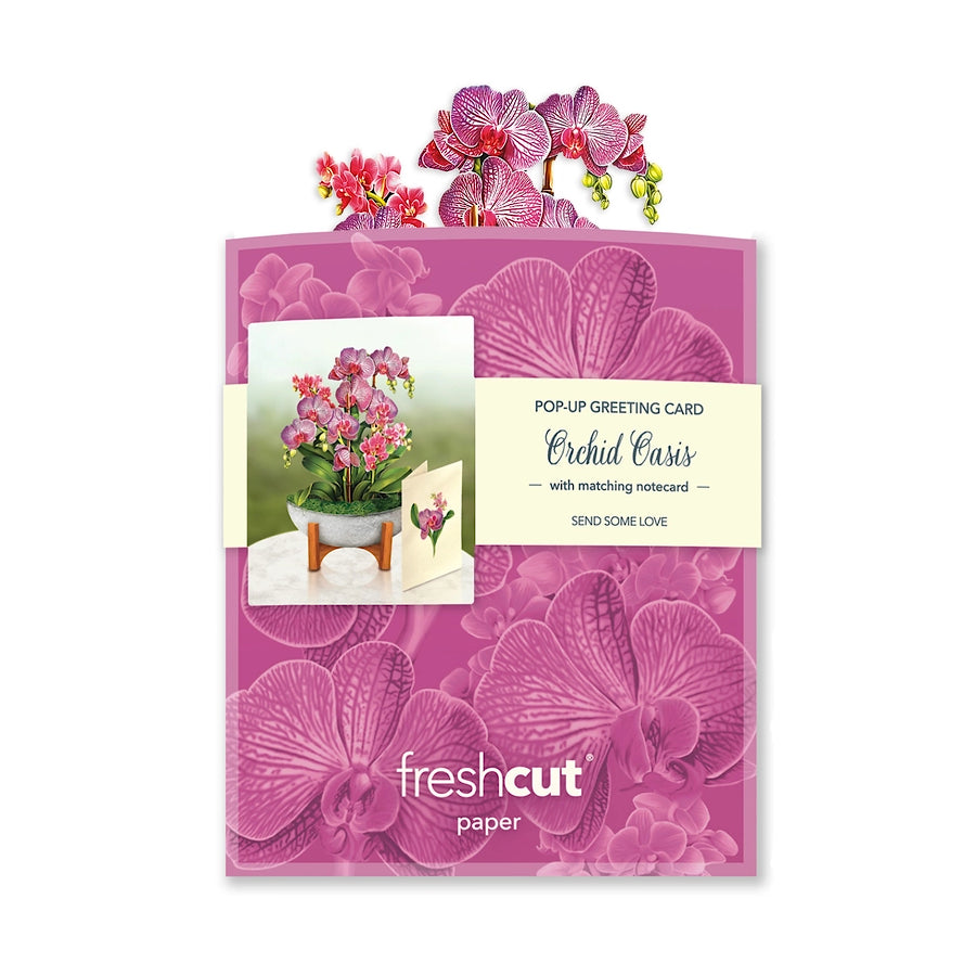 Mini Orchid Oasis Pop-Up Greeting Card