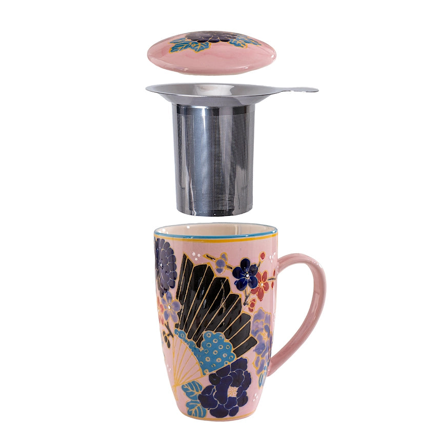 Festival Fan Tea Mug with Infuser