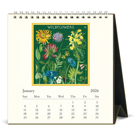 2026 Vintage Wildflowers Desk Calendar