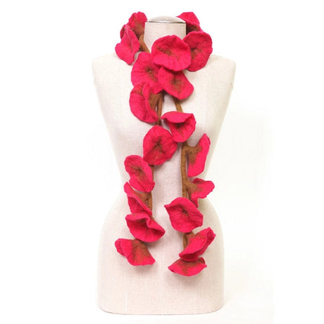 Felted Flower Scarf