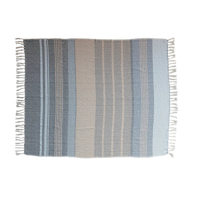 Striped Recycled Cotton Blanket