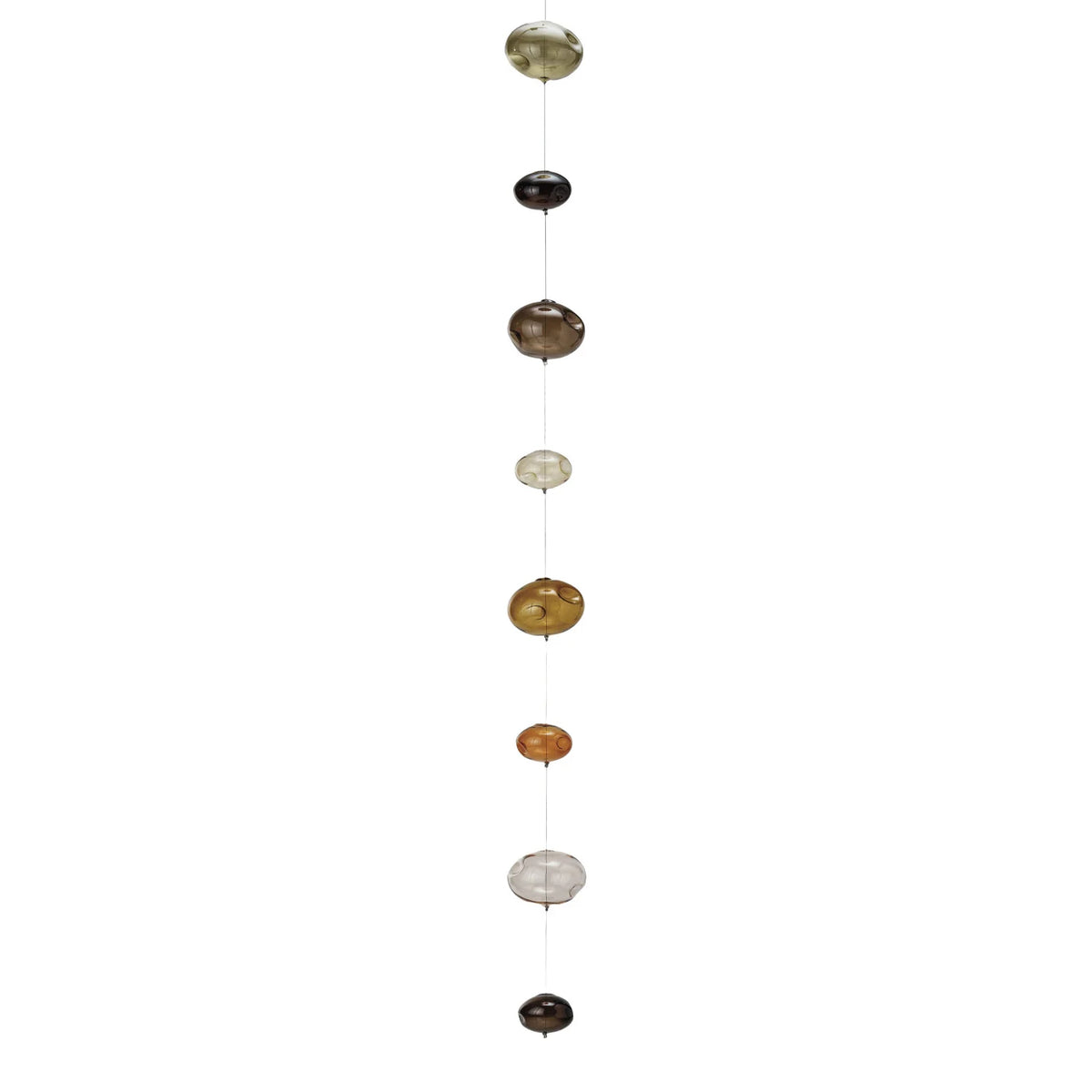 Hand-Blown Glass Bubble Garland - Autumn Earth Tones
