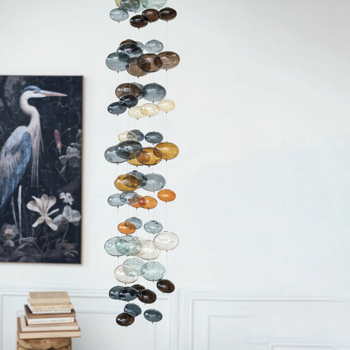 Hand-Blown Glass Bubble Garland - Autumn Earth Tones