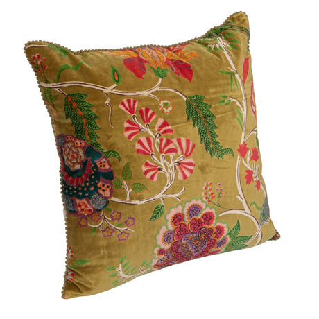 Velvet Garden Pom Pillow