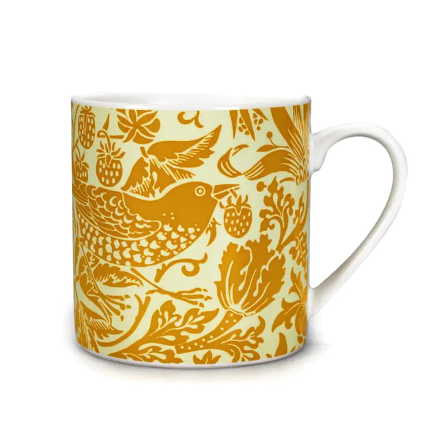 William Morris 'Strawberry Thief' Mug - Yellow