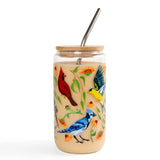 Feathered Friends Birds Glass Can