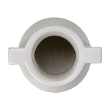 Teco White 2-Buttress Vase