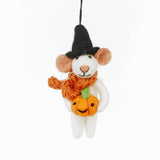 Felt Sabrina the Pumpkin Mouse Ornament