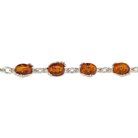 Cognac Amber Flower Bracelet