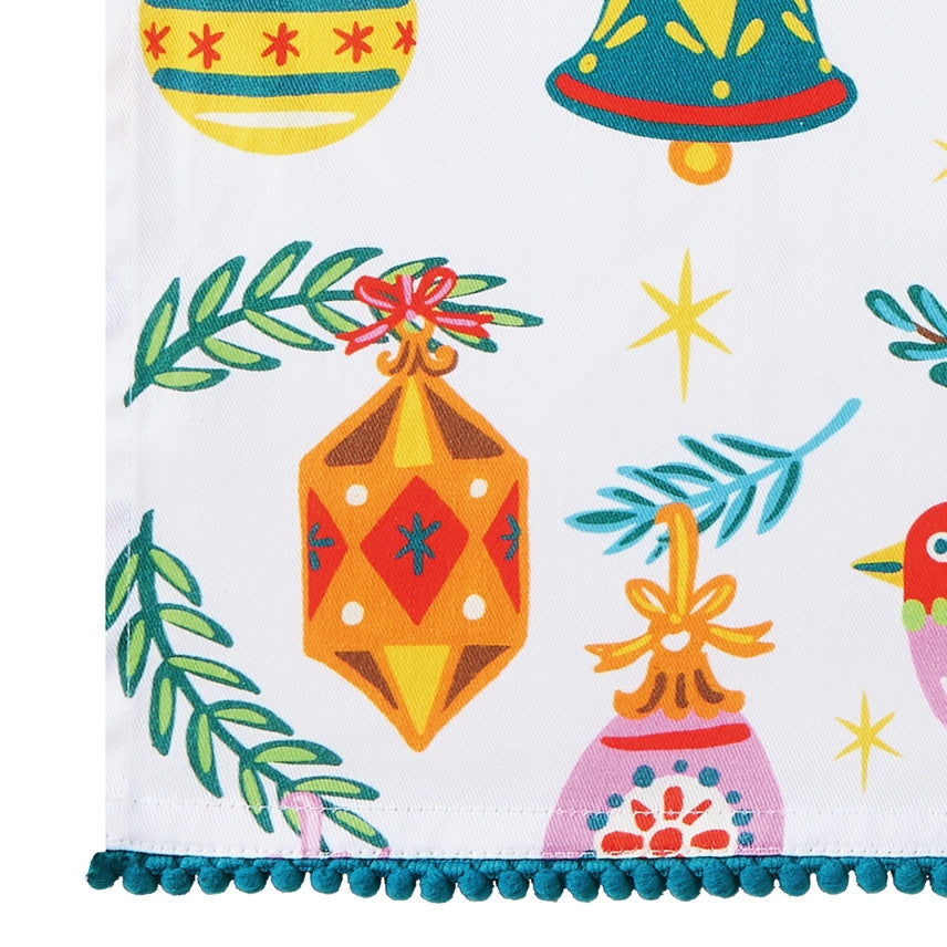 Holiday Ornaments Tea Towel