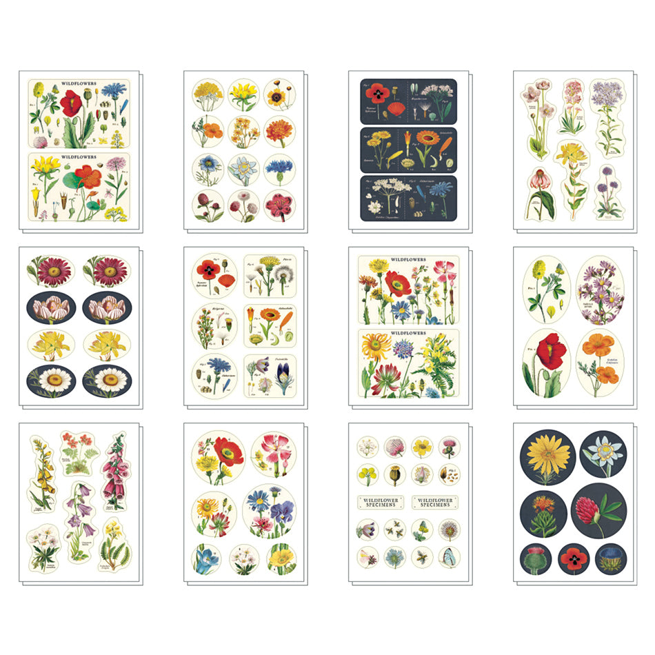 Vintage Wildflowers Sticker Set