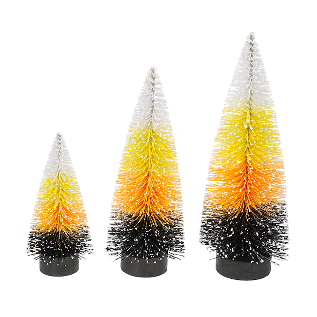 Candy Corn Bottlebrush Tree