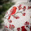 Painted Cardinal Disc Ornament