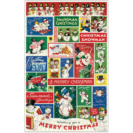 Vintage Snowman Puzzle