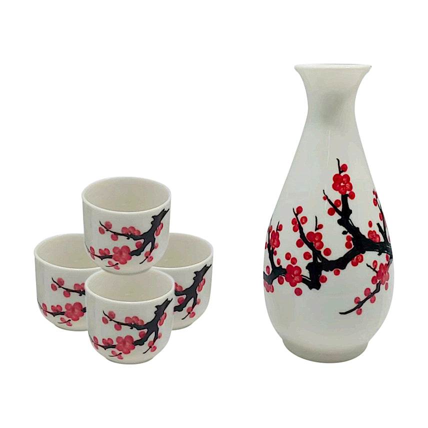 4-Cup Sakura Sake Set