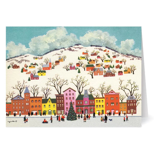 Virginia Dehn Village Scene Boxed Holiday Cards