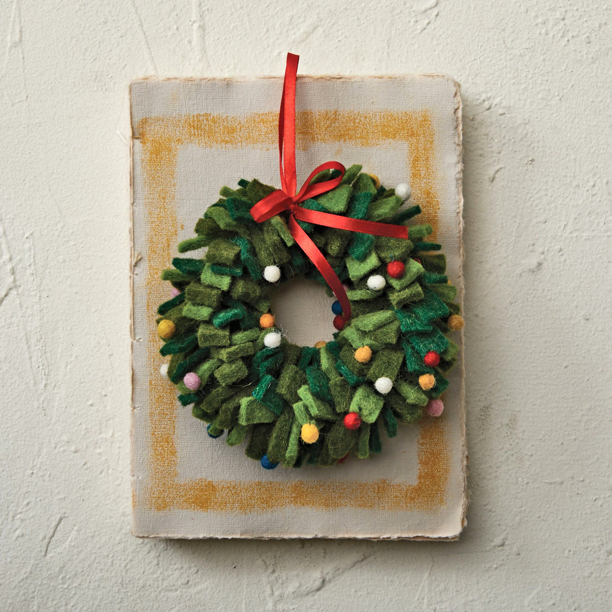 Felt Pom Pom Wreath Ornament