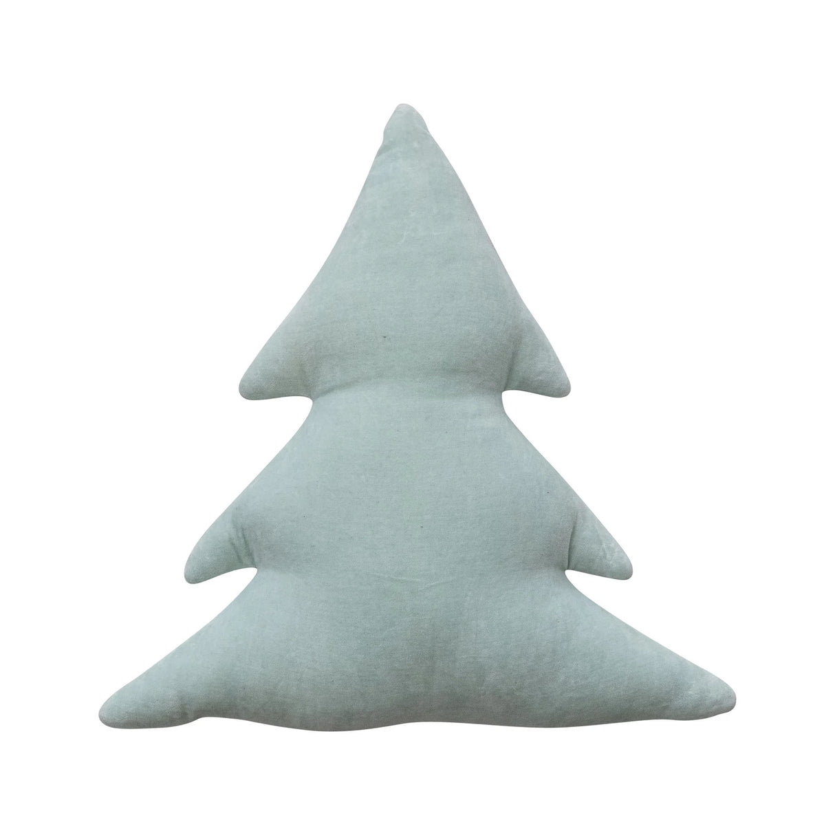 Mint Blue Velvet Tree Pillow
