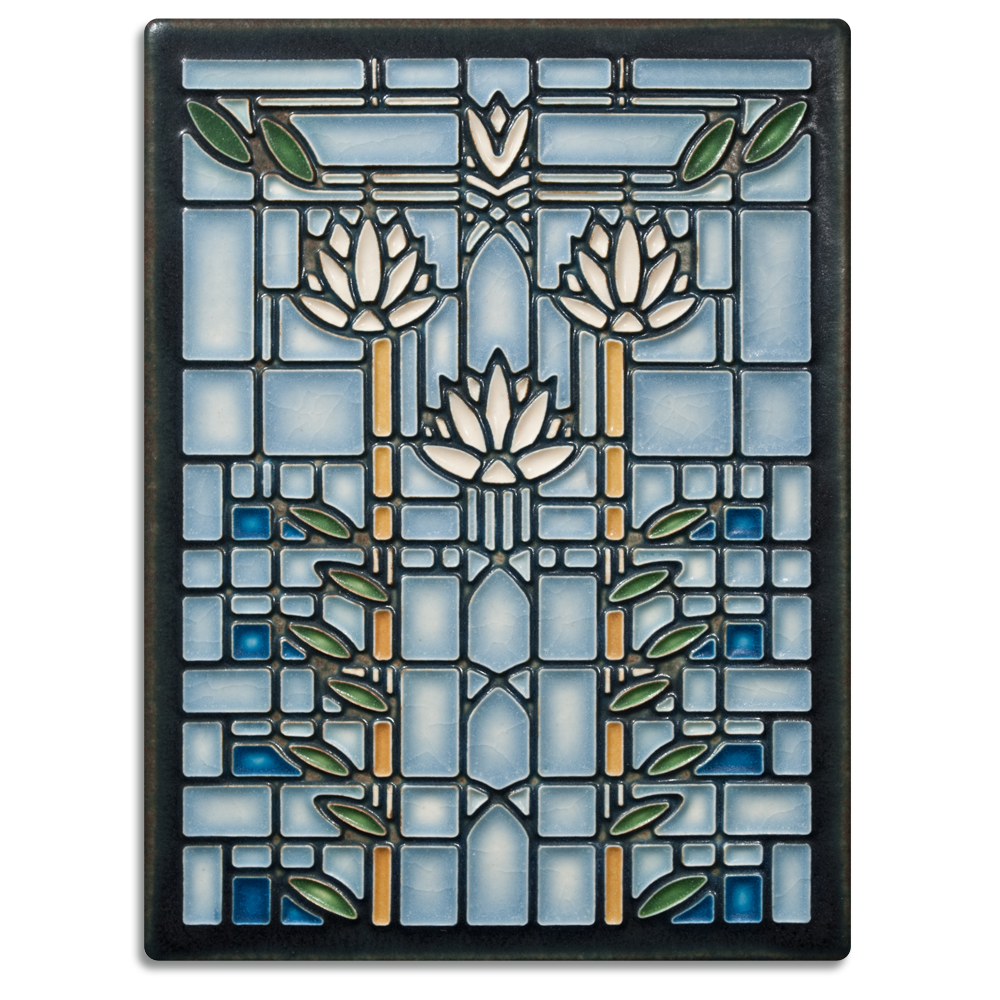 Frank Lloyd Wright 'Waterlilies' Motawi Tile