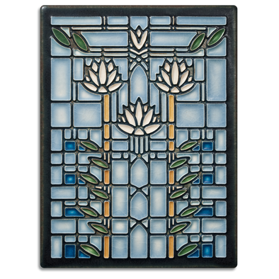 Frank Lloyd Wright 'Waterlilies' Motawi Tile