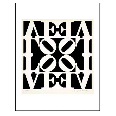 Robert Indiana 'Black and White LOVE' Boxed Notecards