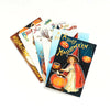 Vintage Halloween Glitter Greeting Postcards