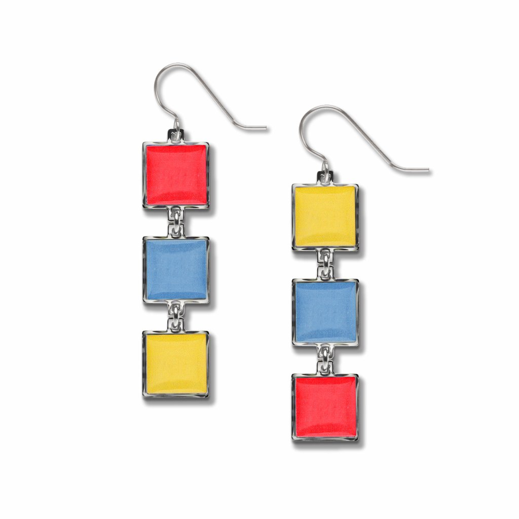 Bauhaus Color Wheel Earrings