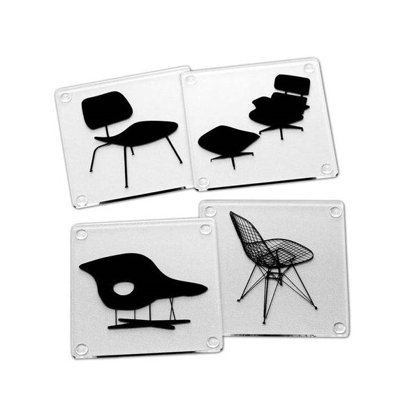 Eames Chairs Acrylic Coaster Set