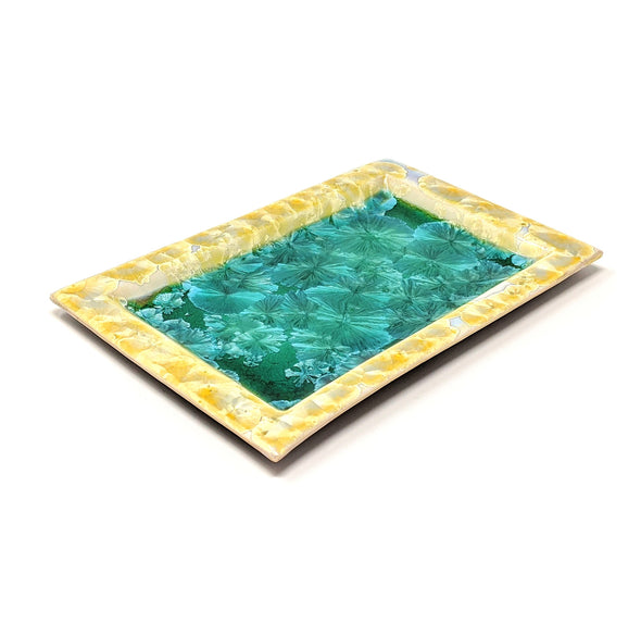 Adam Egenolf Yellow & Green Crystalline Tray