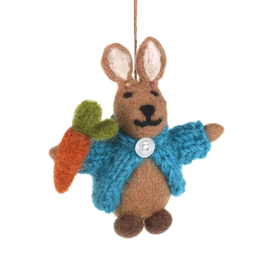 Bunny in Cardigan Ornament