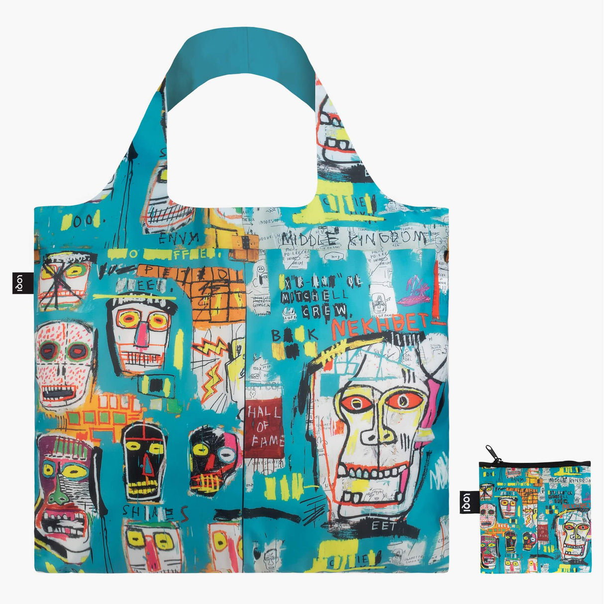 Basquiat 'Skulls' Recycled Tote Bag