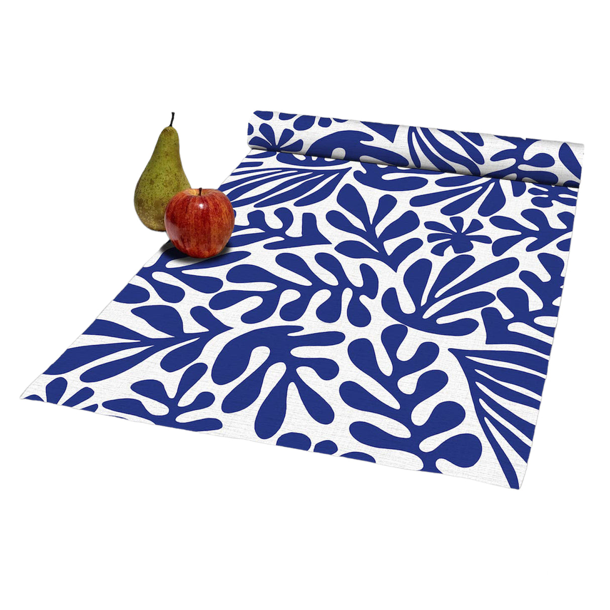 Matisse-Inspired White & Blue Table Runner