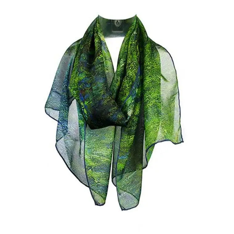 Monet's Pond Chiffon Scarf