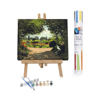 Monet 'Adolphe Monet Reading in the Garden' Paint by Numbers Kit for Adults