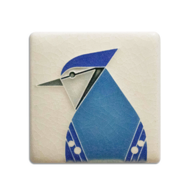 Charley Harper 'Blue Jay' Mini Motawi Tile