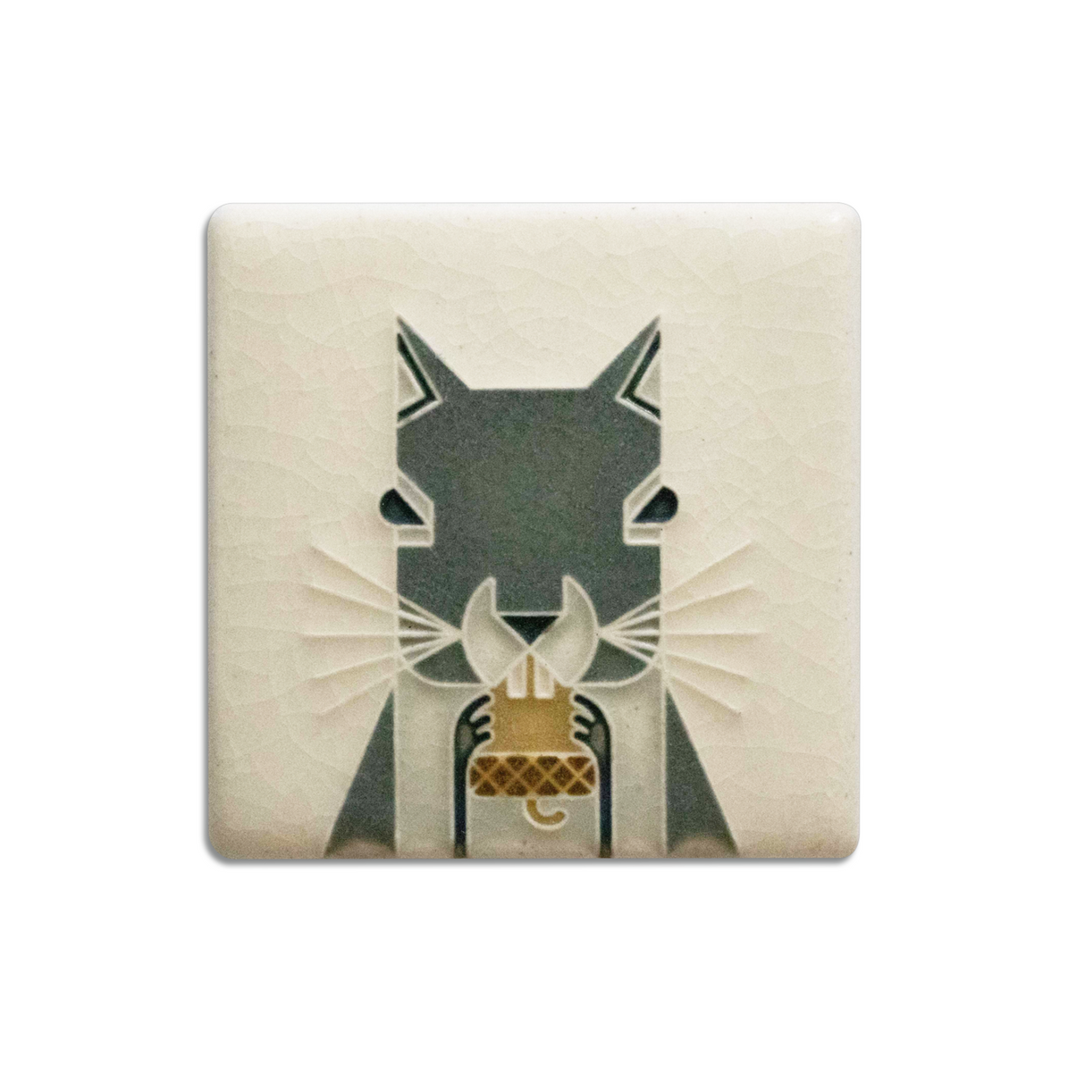 Charley Harper 'Squirrel' Mini Motawi Tile