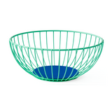 Octaevo Barcelona Iris Large Wire Basket - Aqua & Blue