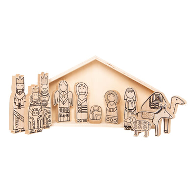 Wooden Creche Nativity Set