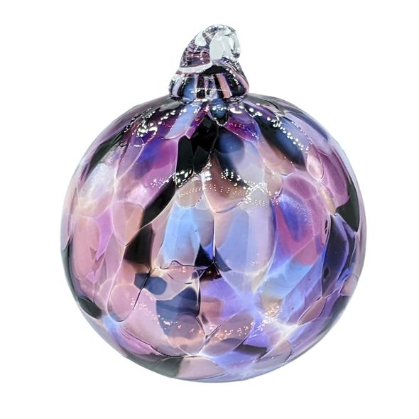 Shawn Everette Handmade Glass Ball Ornament - Purple & Black
