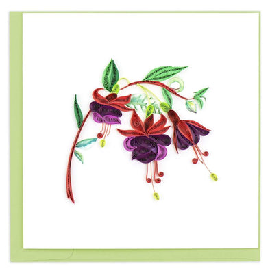 Fuchsia Flower Quilling Card