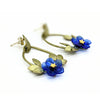 Blue Violet Loop Earrings