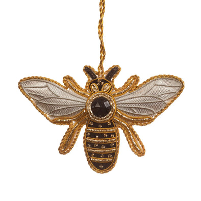 Embroidered Bee Ornament