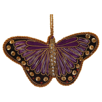 Purple Satin Butterfly Ornament